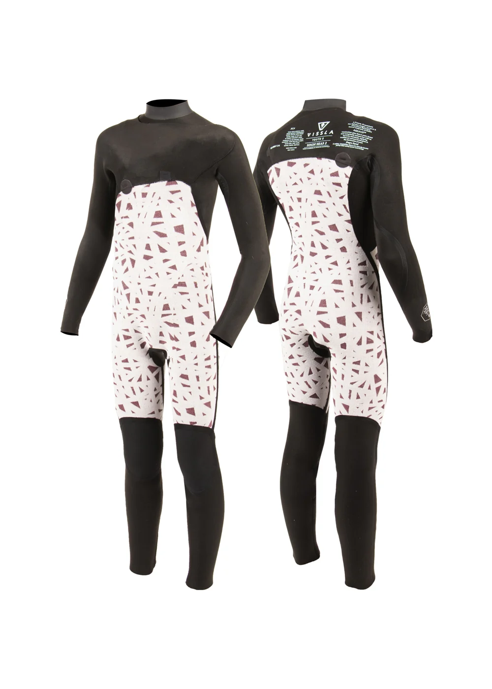 High Seas Boys Fire 3-2 Full Chest Zip Wetsuit - Image 8