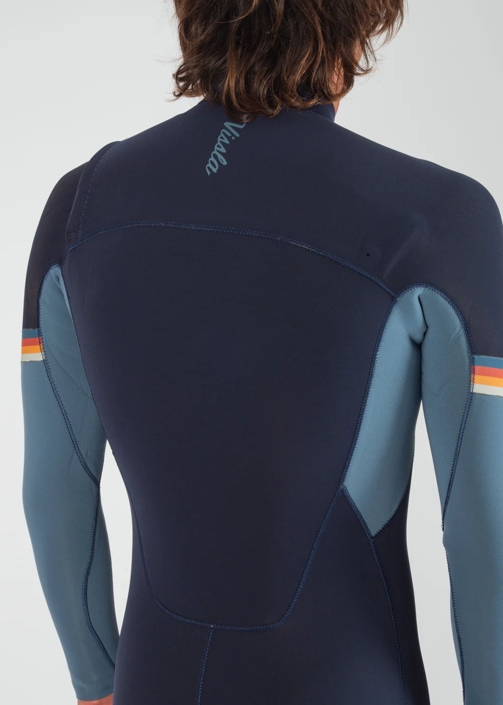 7 Seas Raditude 4-3 Full Chest Zip Wetsuit - Dark Navy - Image 6