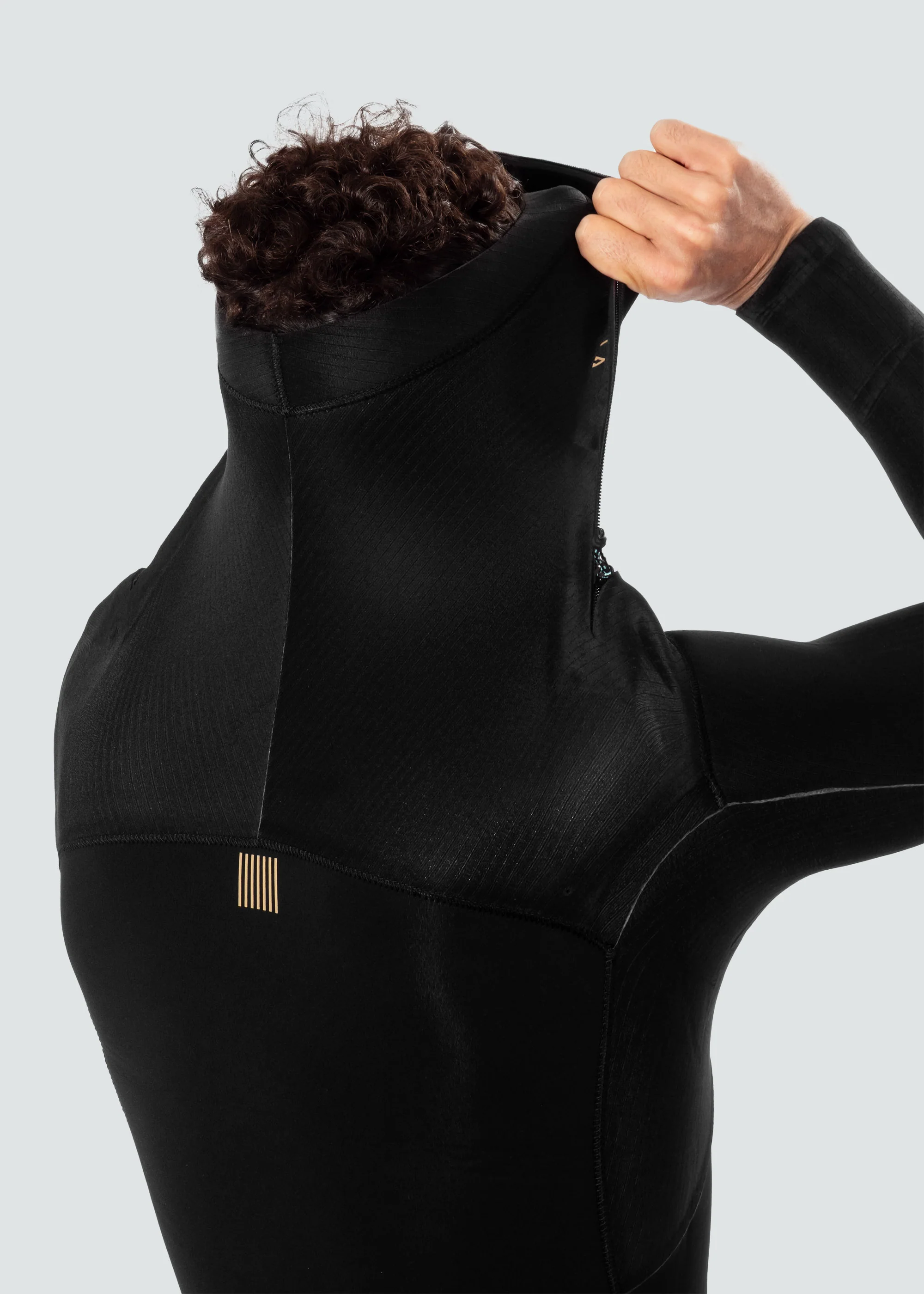 New Seas 4-3 U-Zip Wetsuit - Black - Image 5