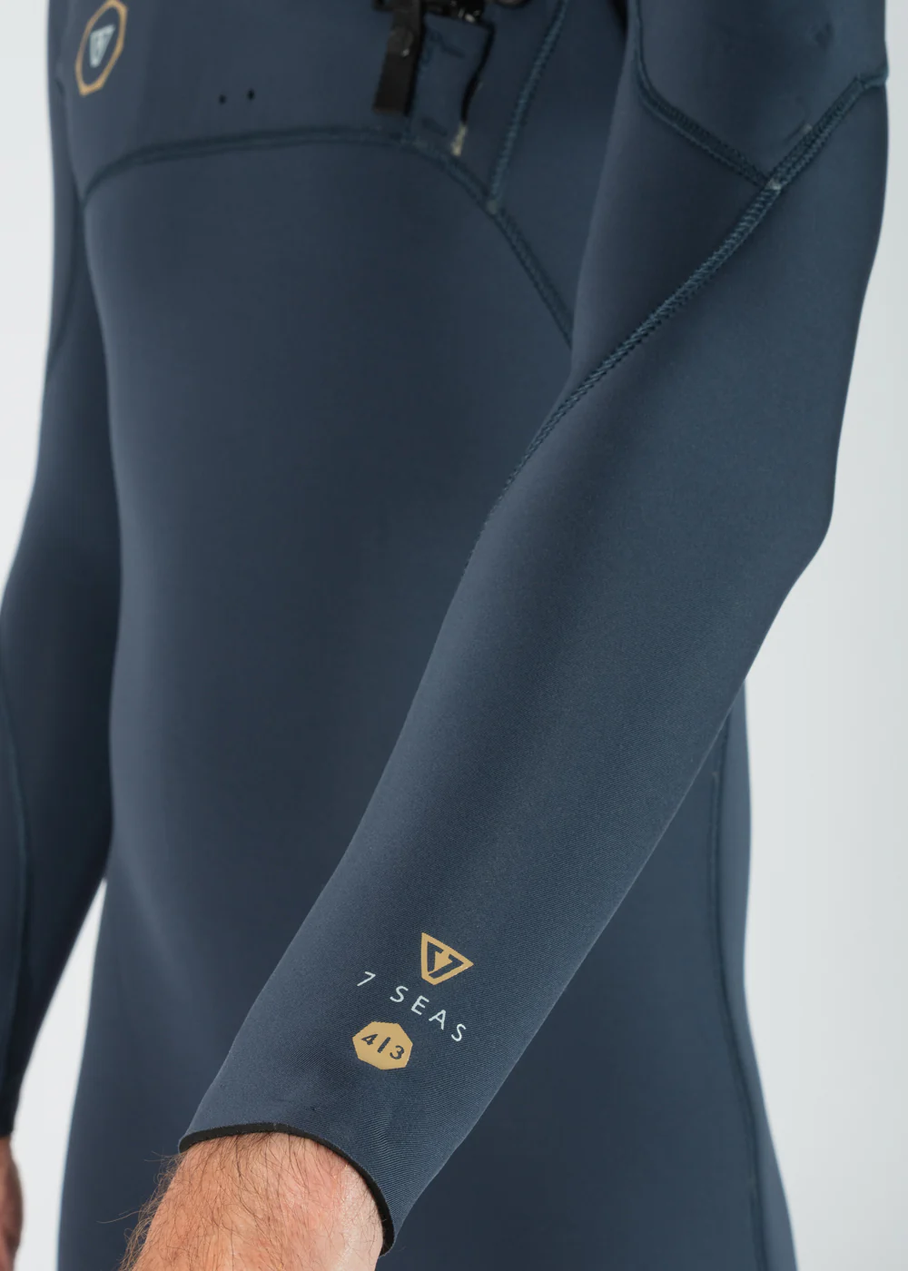 7 Seas 4-3 Full Chest Zip Wetsuit - Dark Slate - Image 6