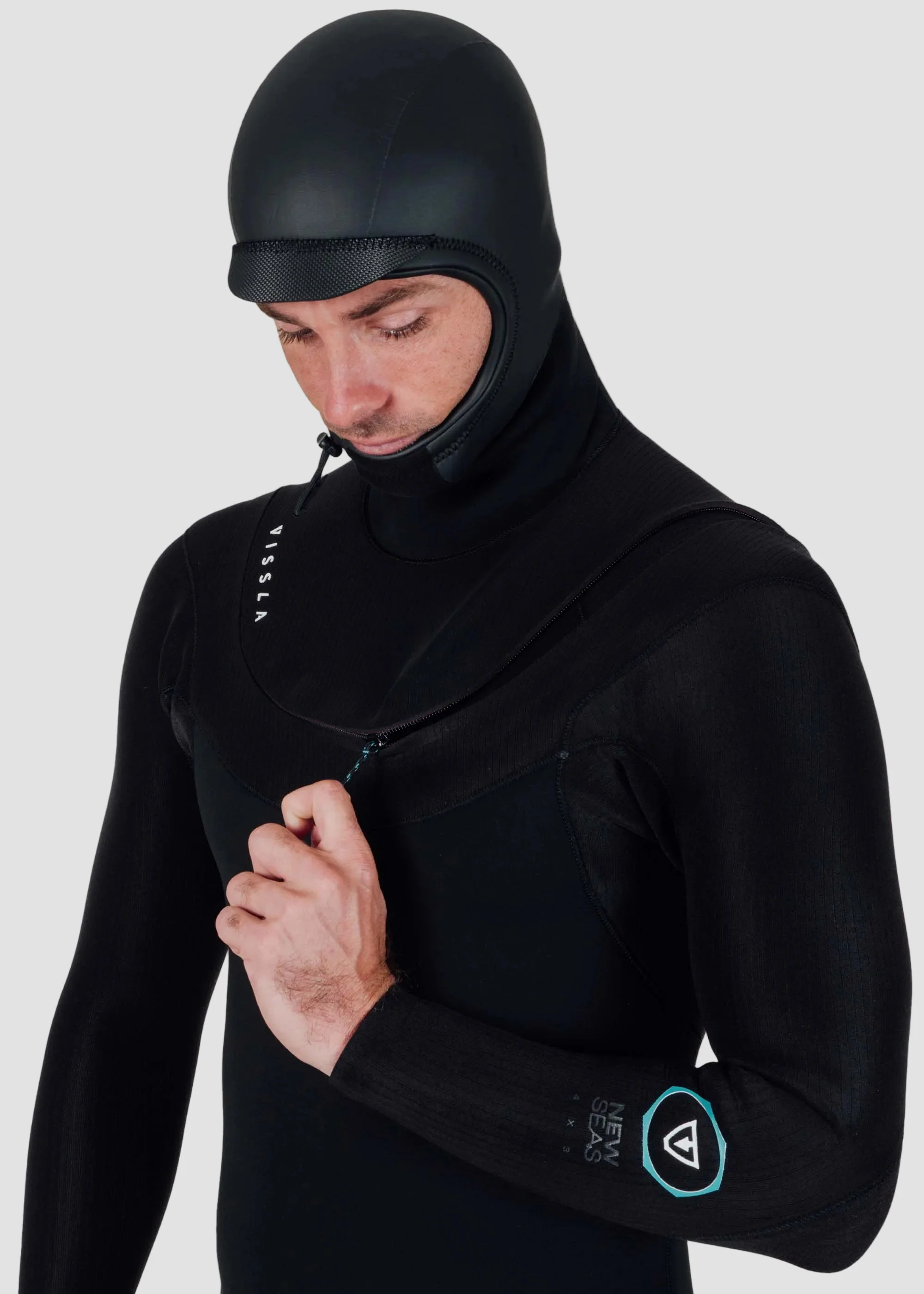 New Seas 5-4 Hooded U-Zip Wetsuit - Image 7