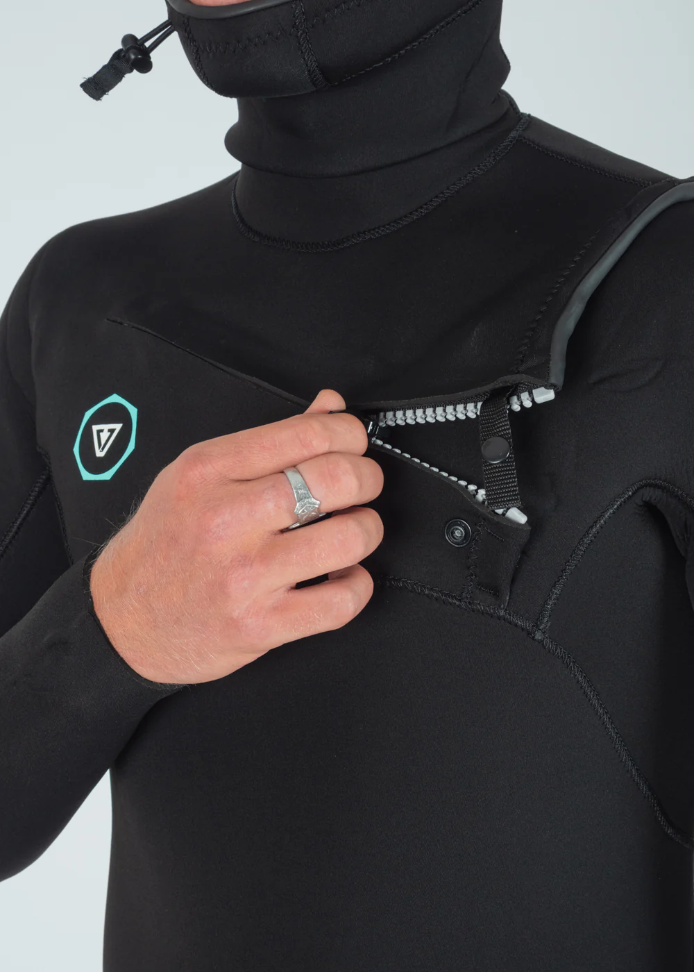 7 Seas 5-4-3 Full Hooded Chest Zip Wetsuit - Image 5
