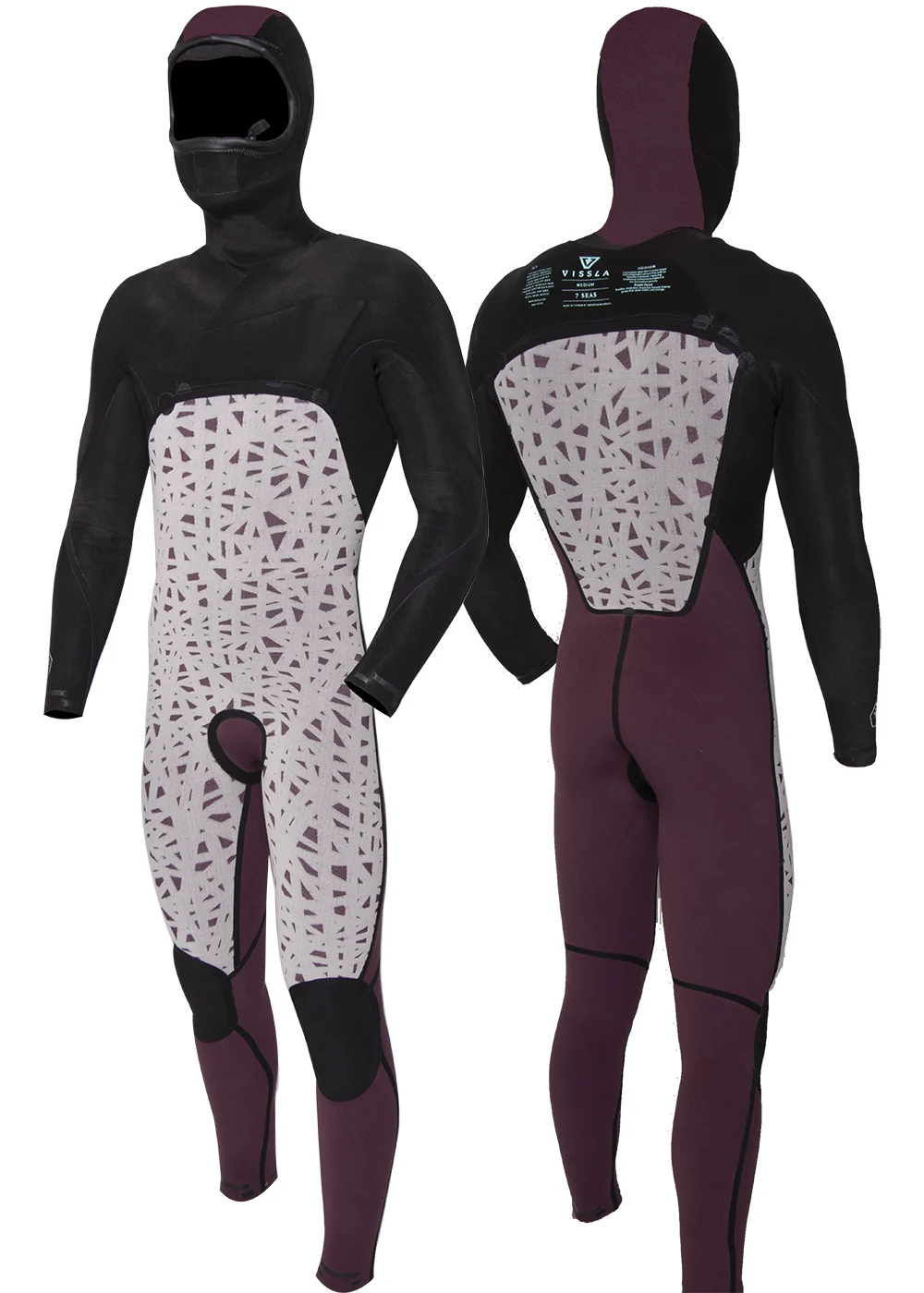 7 Seas 5-4-3 Full Hooded Chest Zip Wetsuit - Image 7